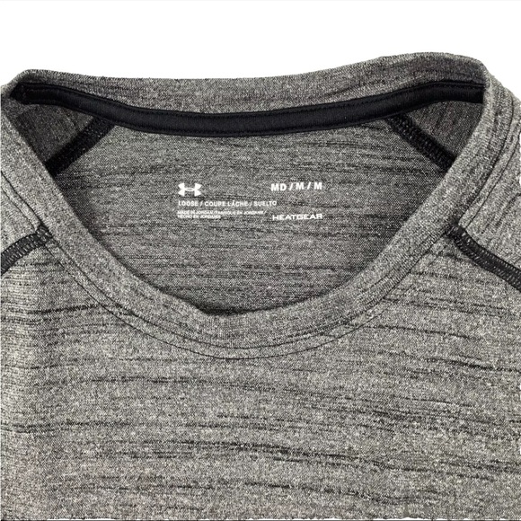 Mens Under Armour Project Rock 3/4 Sleeve Shirt Sz M Loose Heatgear - Picture 5 of 8